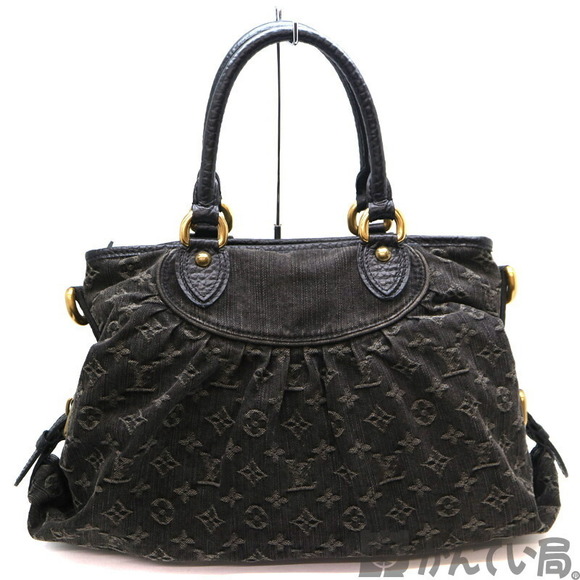 Louis Vuitton MM Neo Denim Noir Shoulder Black LV Cabby Bag - Picture 1 of 6